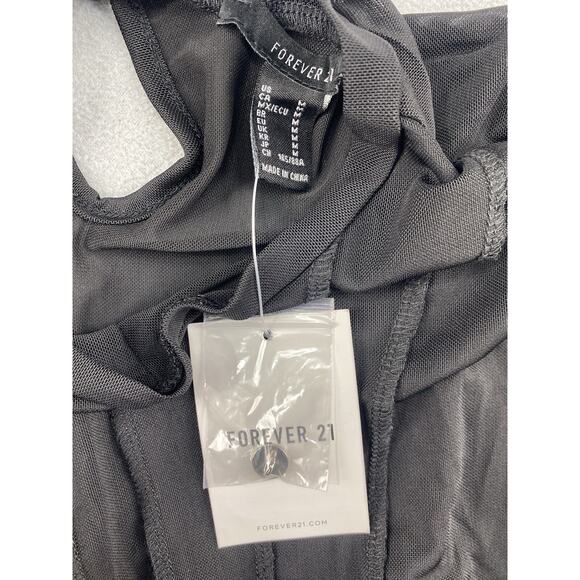 Forever 21 Mesh Bodycon Mini Dress Black Women’s Medium NWT - Picture 14 of 16